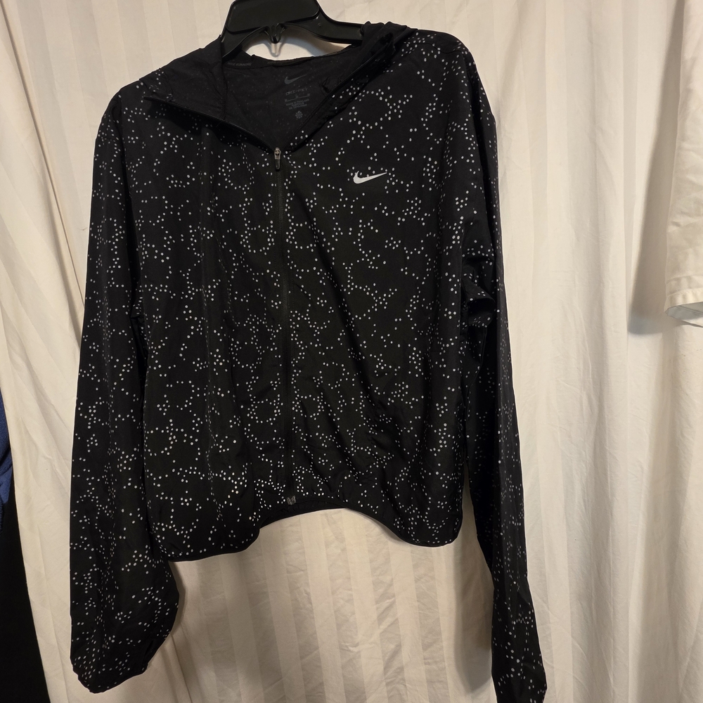 Nike Black Bomber Jacket with White Dots